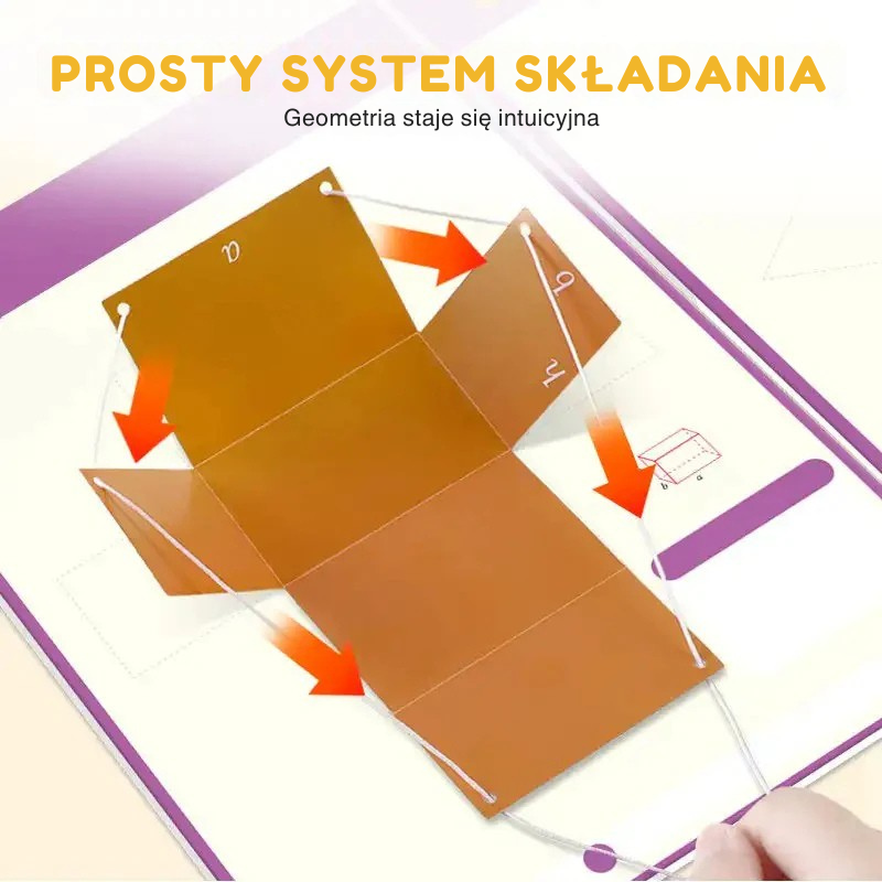 Interaktywny podręcznik geometrii dla dzieci – składanie figur 3D