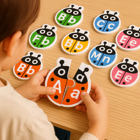 Puzzle alfabetowe Montessori – nauka przez zabawę