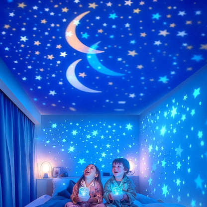 2w1 Lampka nocna i projektor gwiazd dla dzieci