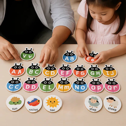 Puzzle alfabetowe Montessori – nauka przez zabawę