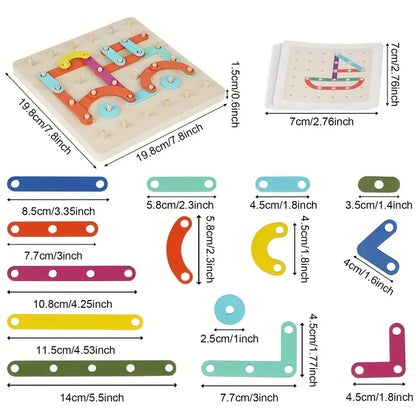Puzzle Montessori z kołkami dla dzieci