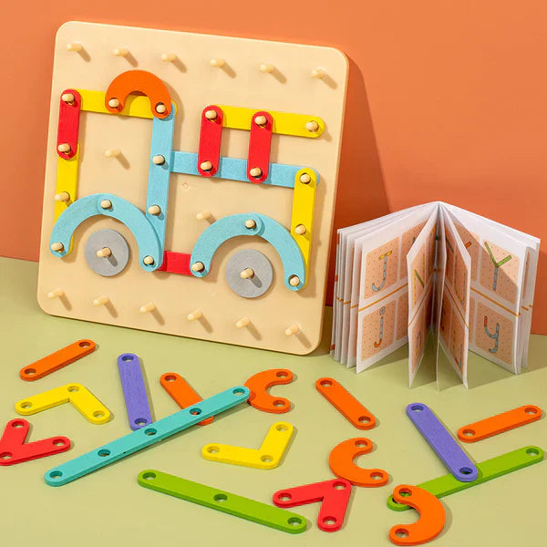 Puzzle Montessori z kołkami dla dzieci