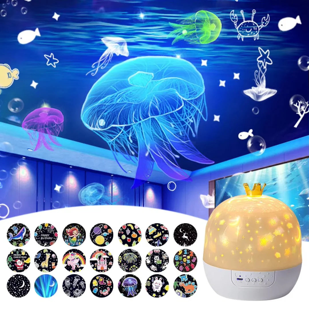 2w1 Lampka nocna i projektor gwiazd dla dzieci
