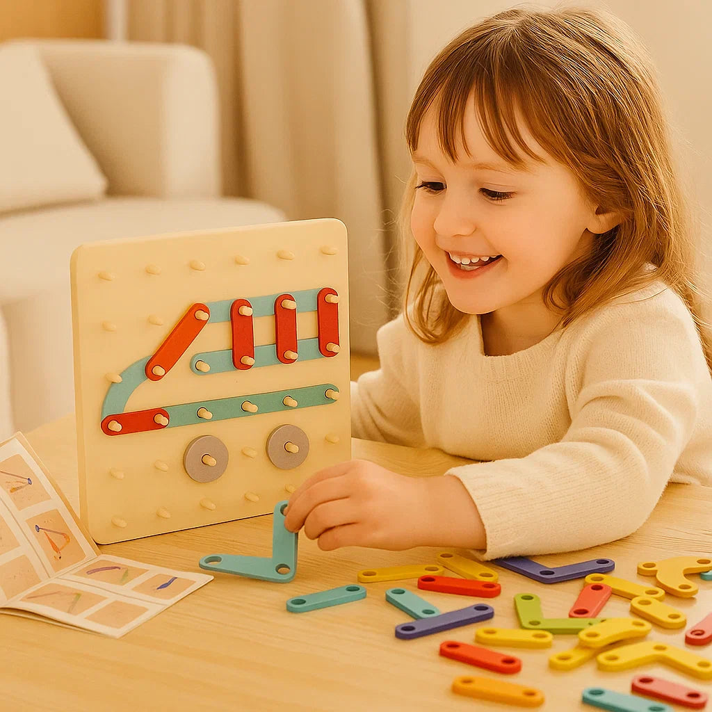 Puzzle Montessori z kołkami dla dzieci