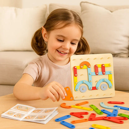 Puzzle Montessori z kołkami dla dzieci